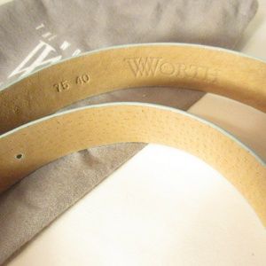 Worth Accessories - Worth Collection Blue Suede Belt 30-33 M Worth Accessories - Worth Collection Blue Suede Belt 30-33 M